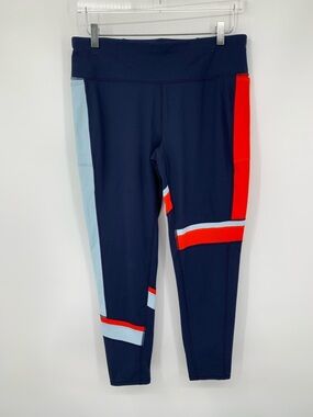 Sweaty Betty Power full leggings compression yoga colorblock navy blue new XXL